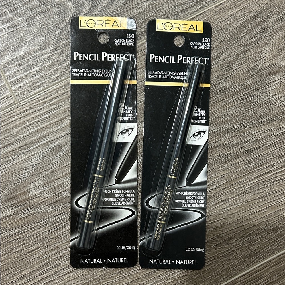 NEW 2x L'Oreal Pencil Perfect Eyeliner Set #190 Carbon Black ( Firm Price )
